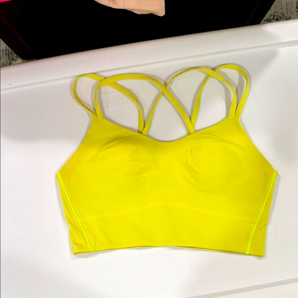 Lululemon Neon Yellow Strappy Bralette